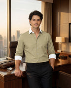 Royal French Mustard Yellow With White Cuff Caller Classic Shirt