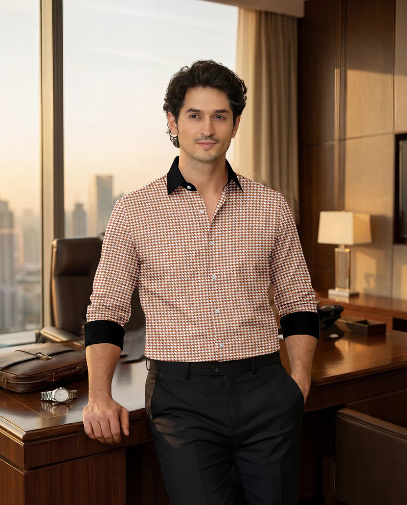 Royal French  Copper Brown    Classic Shirt