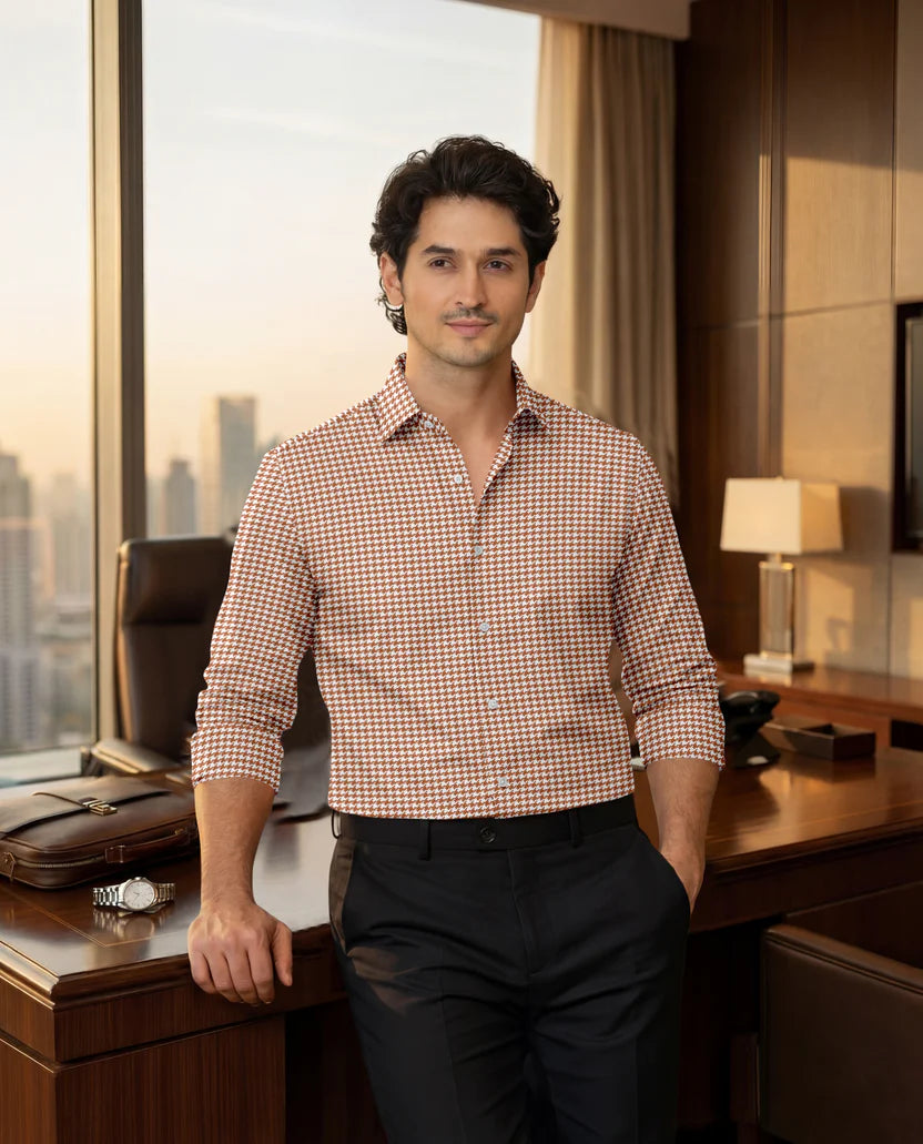 Royal French  Copper Brown    Classic Shirt
