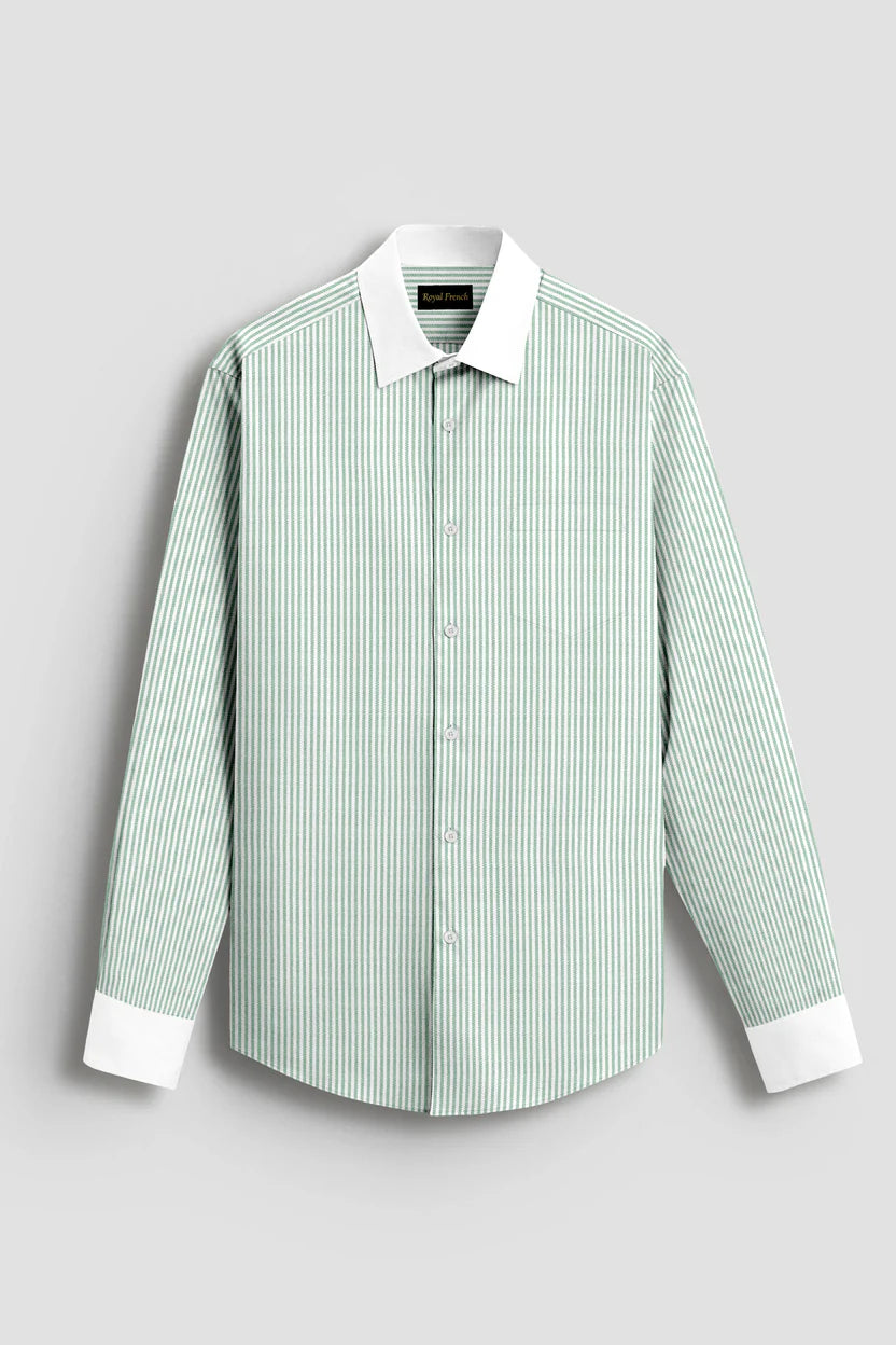 Royal French  Pista With White Cuff Caller  Classic Shirt