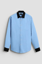 Royal French Royal Blue With Black Cuff Collar Executive Shirt