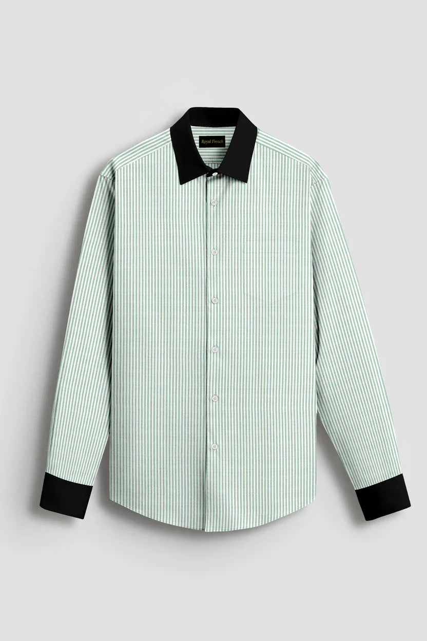 Royal French  Pista With BlackCuff Caller  Classic Shirt