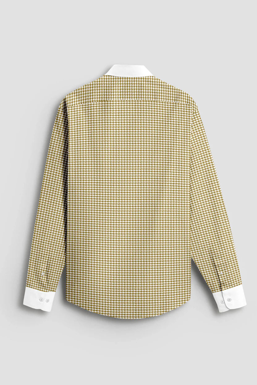 Royal French Mustard Yellow With White Cuff Caller Classic Shirt