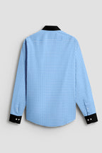 Royal French Royal Blue With Black Cuff Collar Executive Shirt
