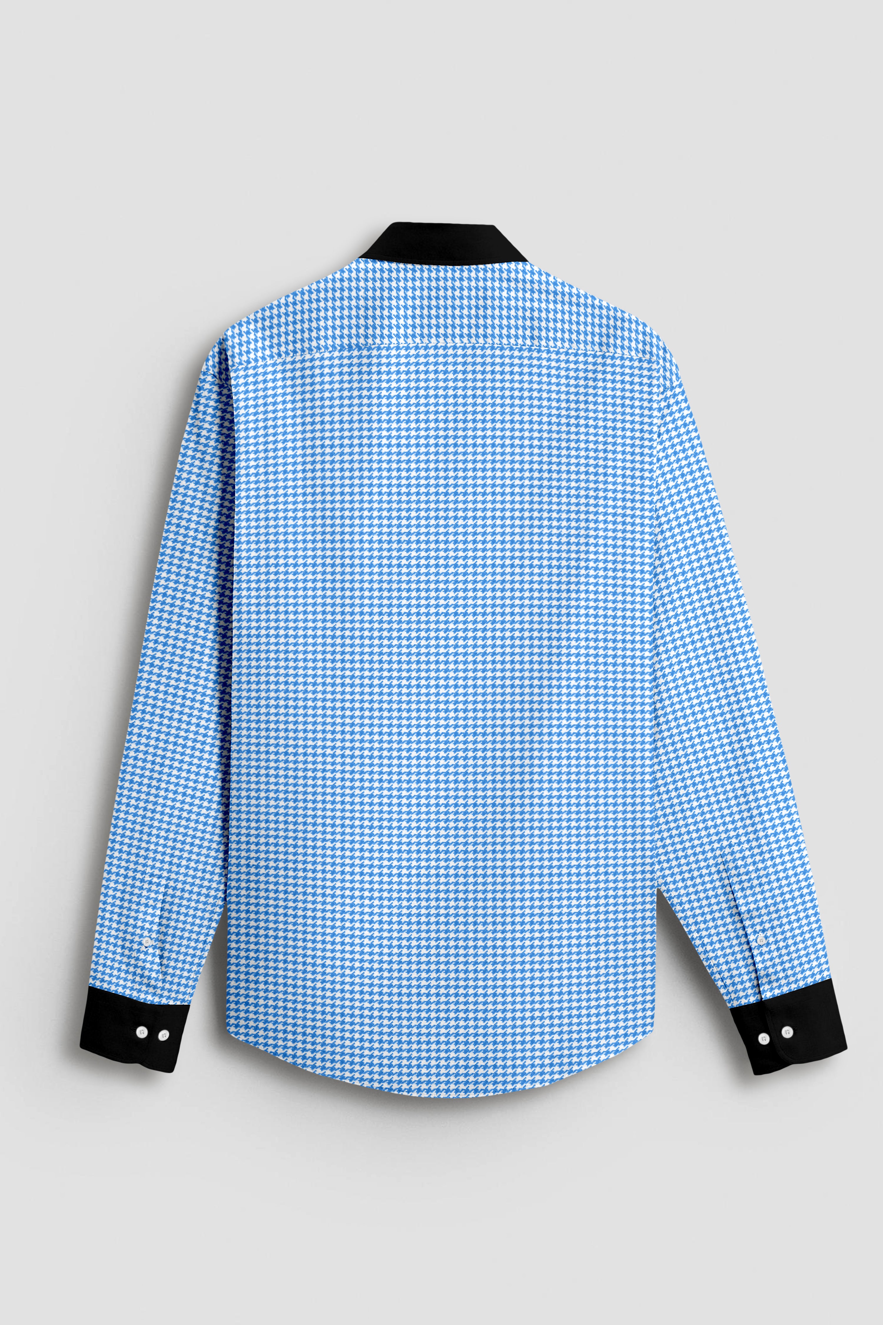 Royal French Royal Blue With Black Cuff Collar Executive Shirt