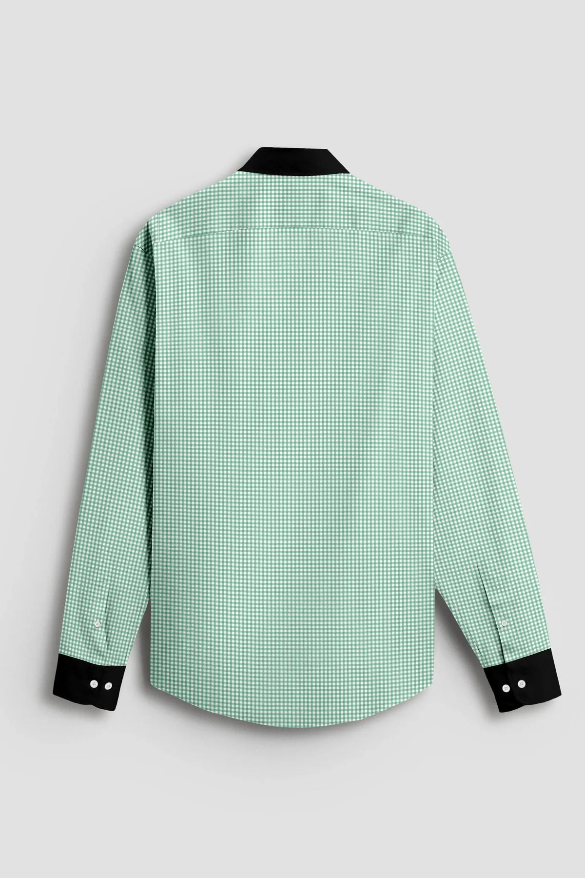 Royal French Mint Green  With Black Cuff Caller Classic Shirt