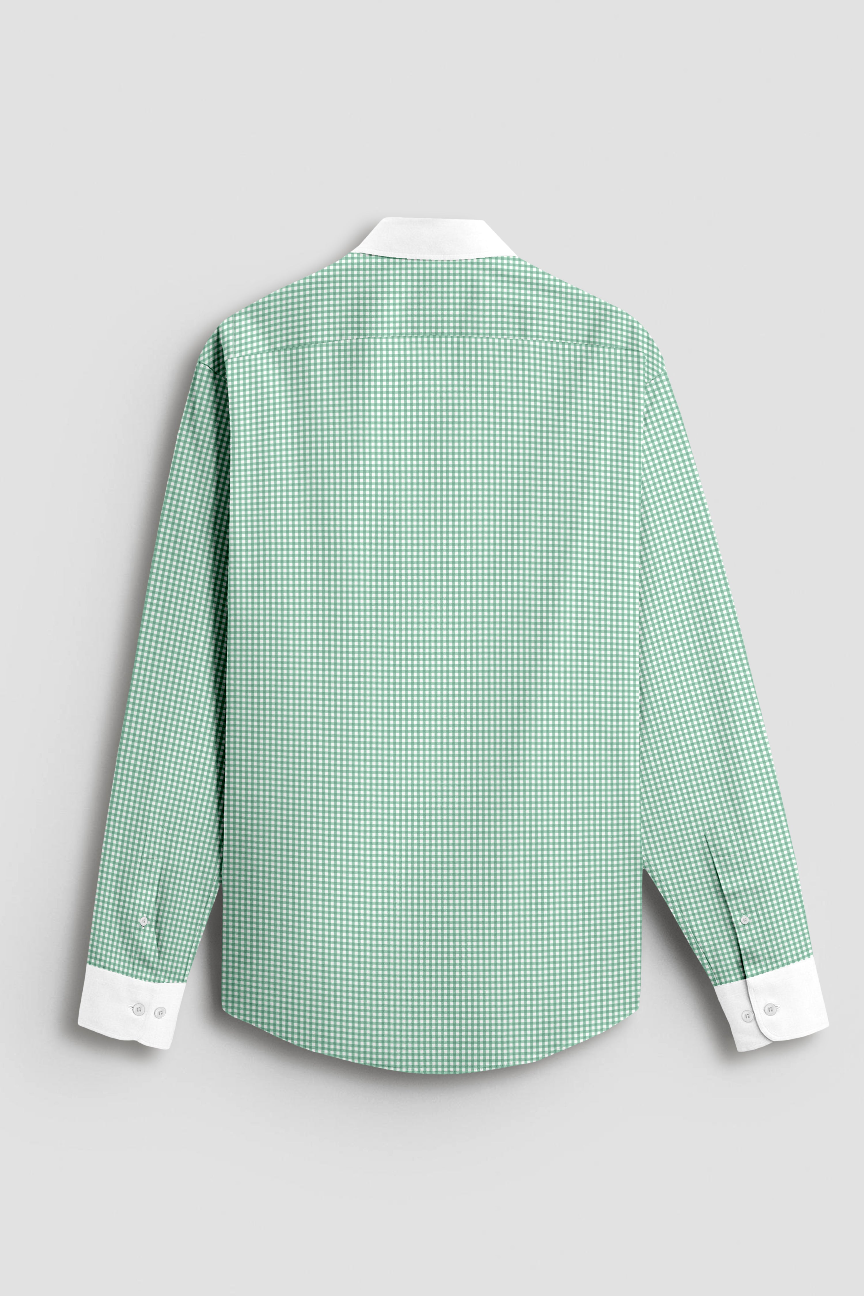 Royal French Mint Green  With White Cuff Caller Classic Shirt