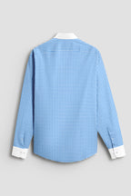Royal French Royal Blue With White Cuff Collar Executive Shirt
