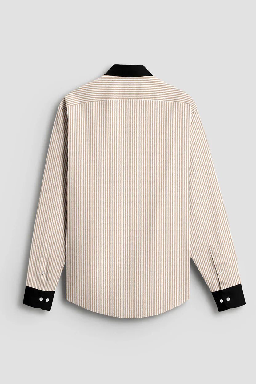 Royal French Orange Classic With Black Cuff Caller Shirt