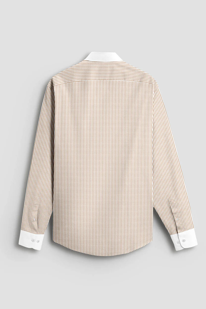 Royal French Orange Classic With White Cuff Caller Shirt