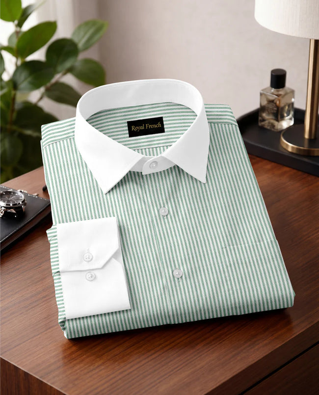 Royal French  Pista With White Cuff Caller  Classic Shirt Hover Image