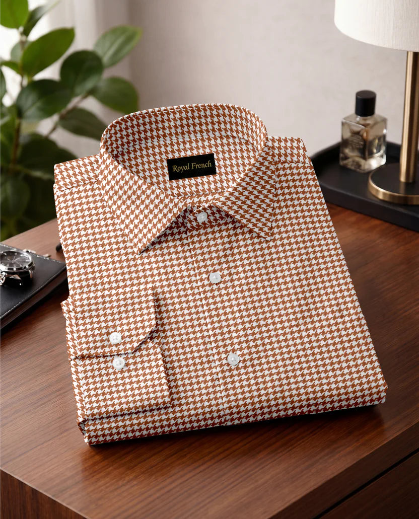Royal French  Copper Brown    Classic Shirt