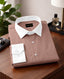 Royal French Micro Check Oxford Cotton Maroon With White Cuff Collar Shirt