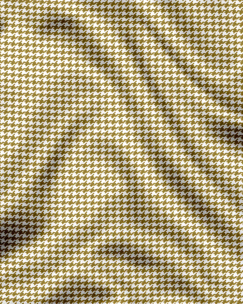 Royal French Mustard Yellow With Black Cuff Caller Classic Shirt
