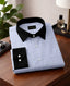 Royal French Blue Line With Black Cuff Collar Classic Shirt