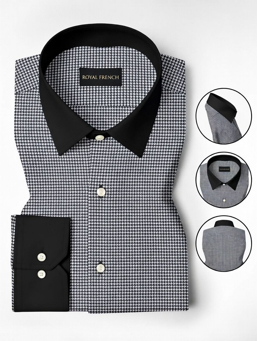 Royal French Micro Check Contrast Premium Shirt