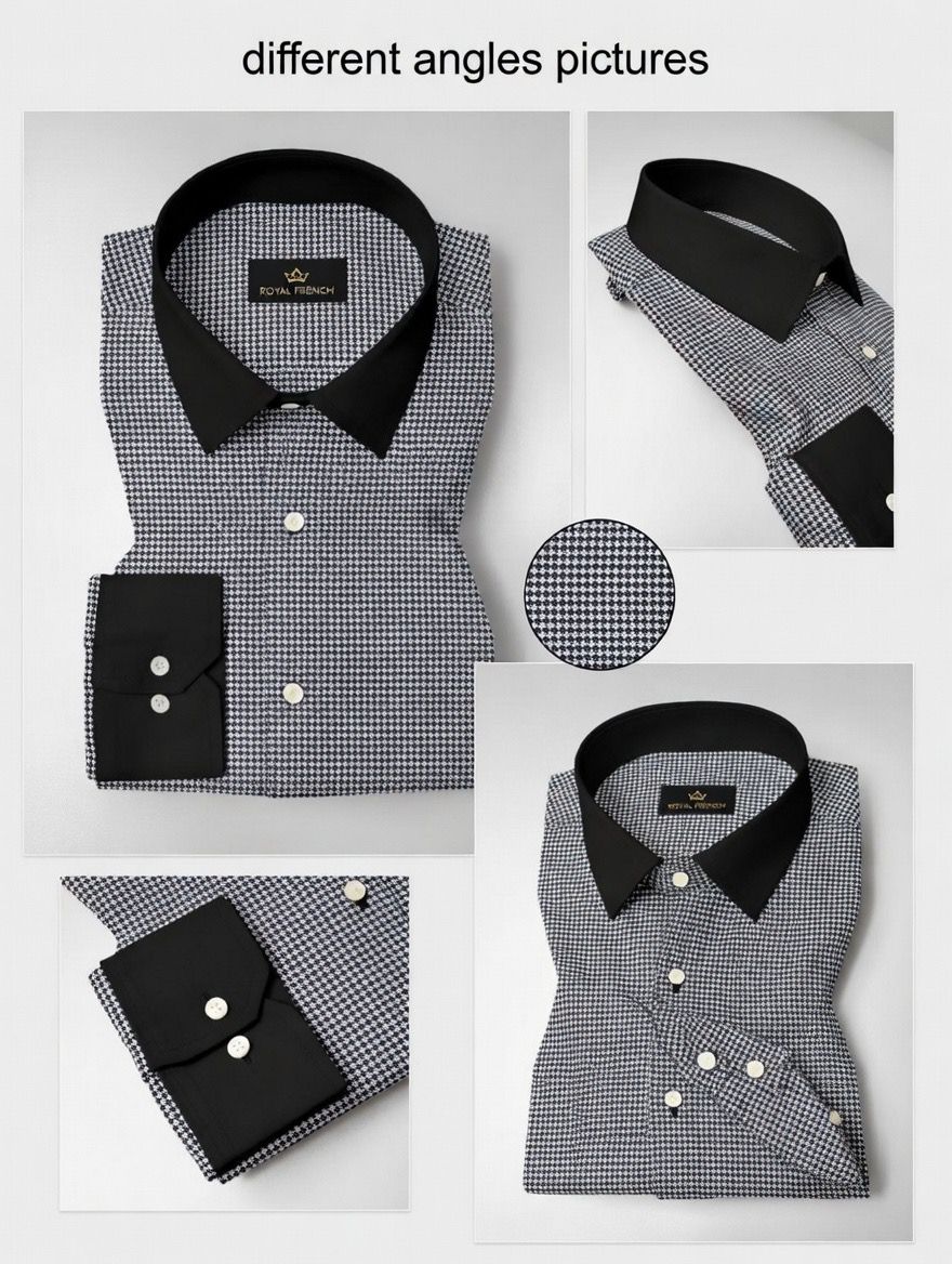Royal French Micro Check Contrast Premium Shirt
