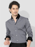 Royal French Micro Check Contrast Premium Shirt