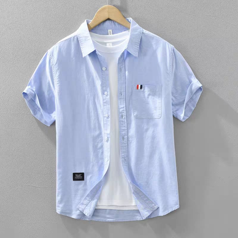 Premium Casual Half Sleeve  Sky Blue Shirt