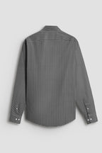 Royal French Micro Check Contrast Premium Black Plane Shirt