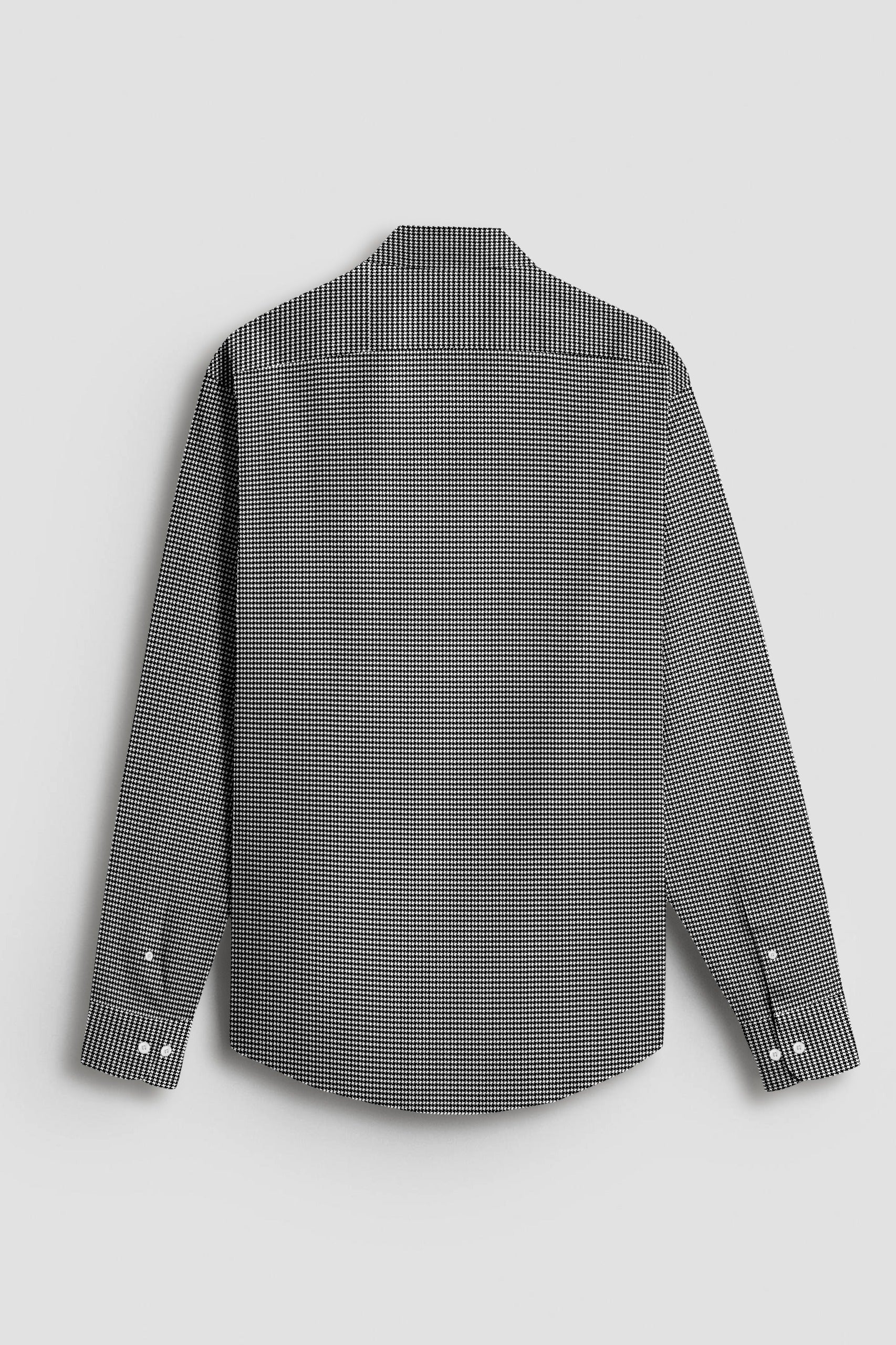 Royal French Micro Check Contrast Premium Black Plane Shirt