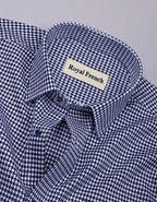 Fralix Blue Hounds tooth Jacquard Premium Gizza Long Sleeve Shirt