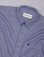 Fralix Blue Hounds tooth Jacquard Premium Gizza Long Sleeve Shirt